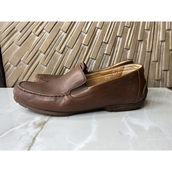 Mephisto Men Uk 11.5 Us 12 Cool-Air Brown Leather Slip On  display picture 1